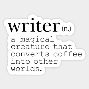 Writer Definition Coffee Sticker